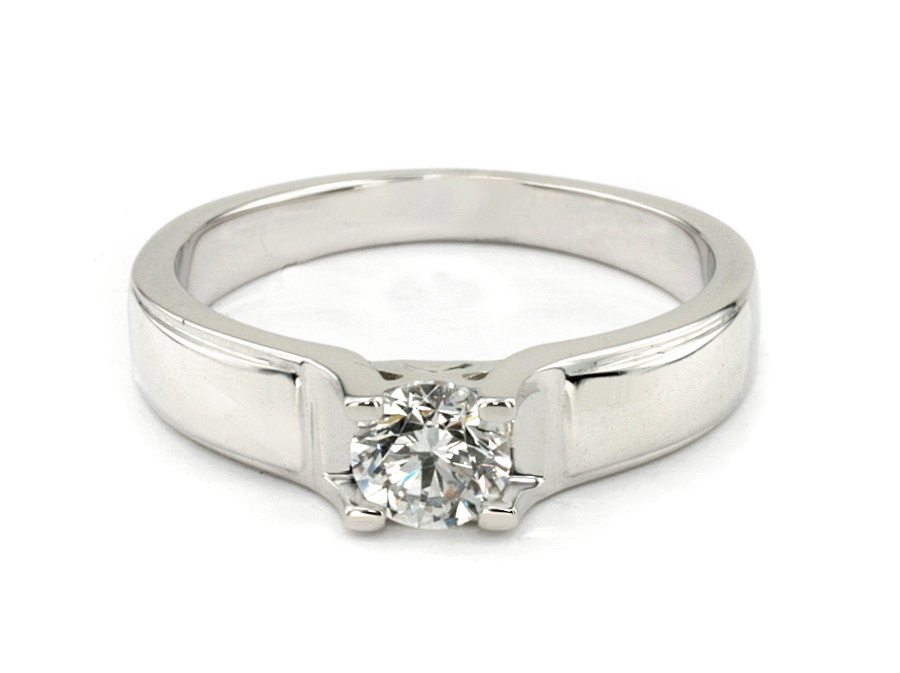 Pierścionek z platyny z brylantem 950 - pt20036br_VVS_F — zdjęcie 2