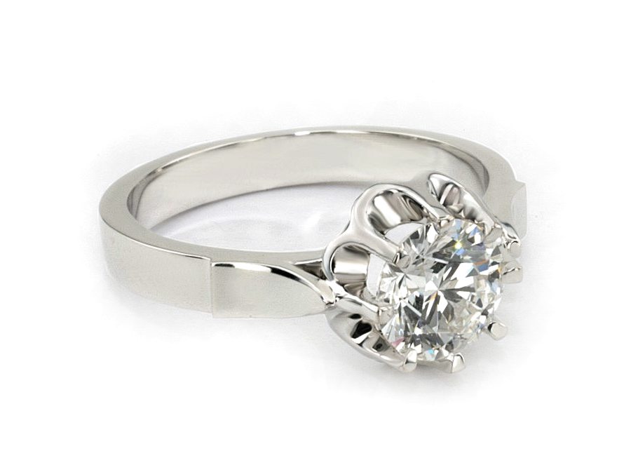 Pierścionek z platyny z brylantem próba 950 - pt20040br_VS_F — zdjęcie 2