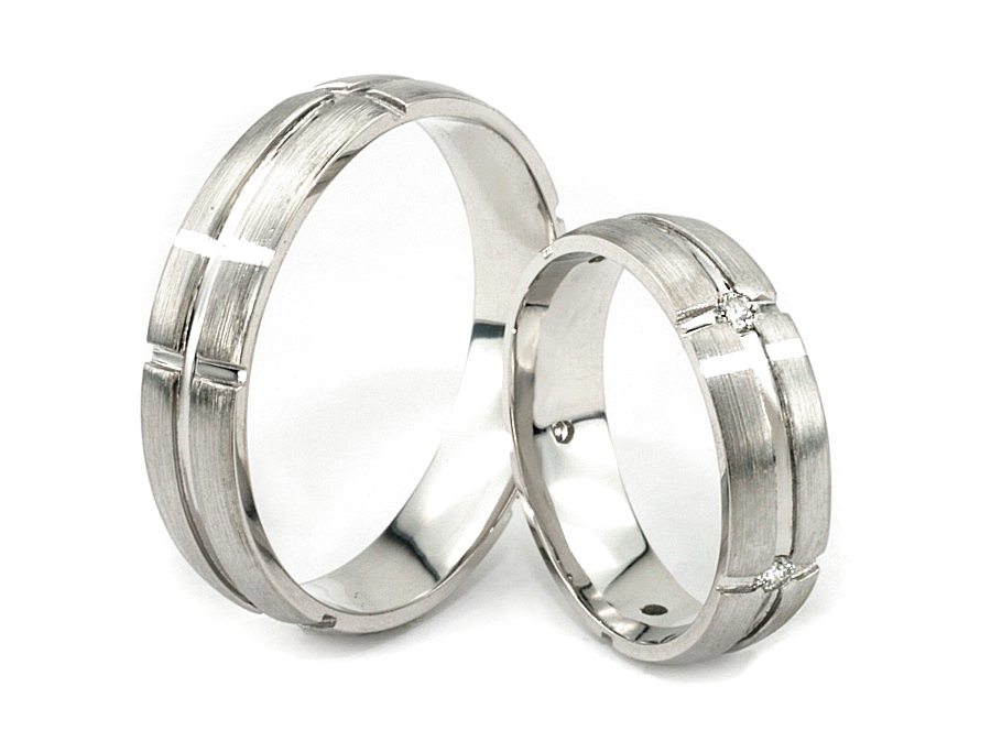 Platyna Obrączki platynowe z diamentami - pt_s316br_SI_H — zdjęcie 3