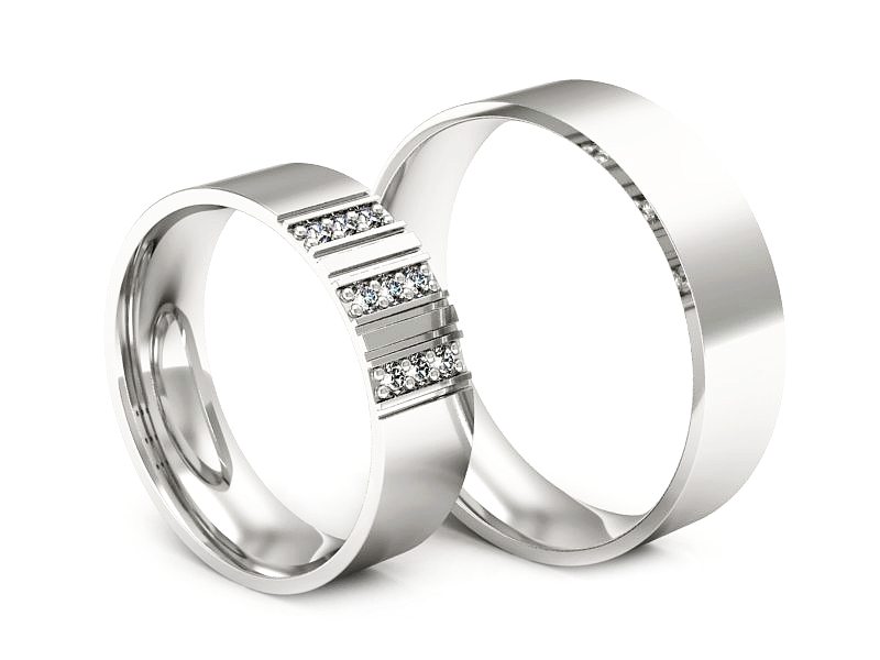 Obrączki platynowe z diamentami platyna 950 - pt_s42br_Vs_H — zdjęcie 3