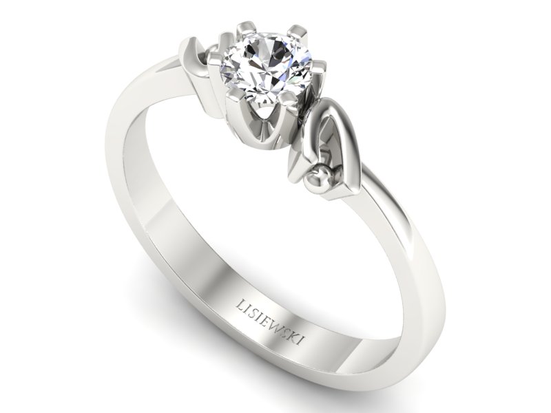 Pierścionek z platyny z brylantem 950 - ptjg1136br_VS_F — zdjęcie 3