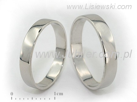 Obrączki ślubne białe złoto obrączki klasyczne 585 - s10 — zdjęcie 2