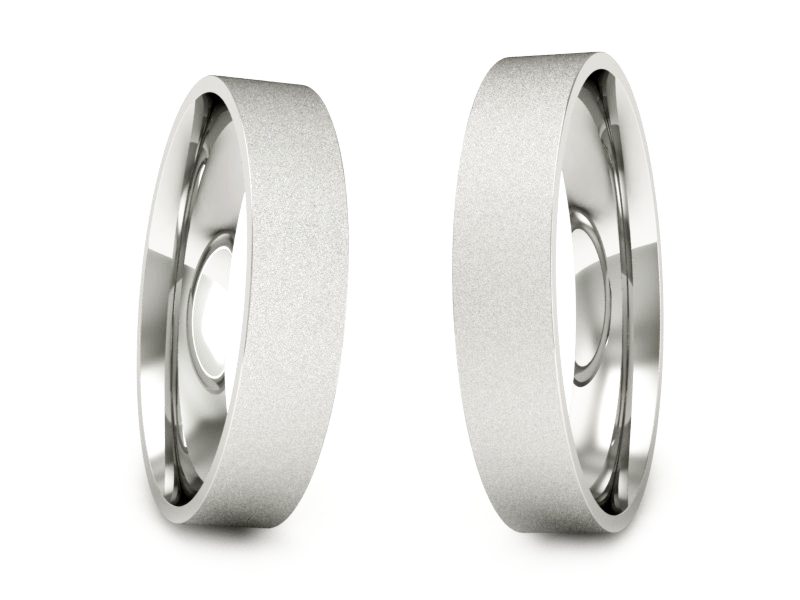 Obrączki ślubne białe złoto obrączki klasyczne 585 - s11bms — zdjęcie 3