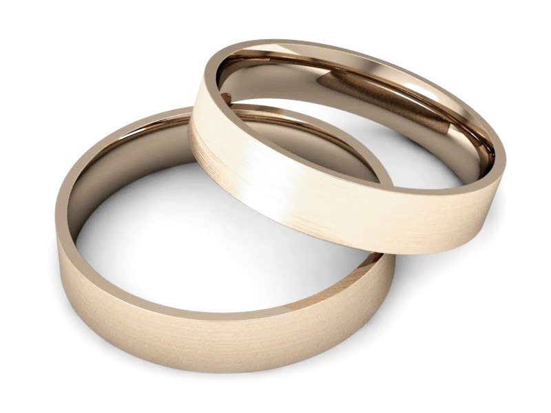 Obrączki ślubne klasyczne różowe złoto próba 585 - s11cmp — zdjęcie 2