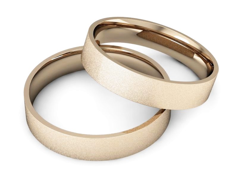 Obrączki ślubne klasyczne różowe złoto próba 585 - s11cms — zdjęcie 3