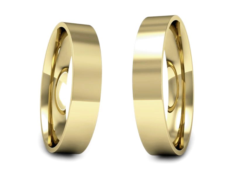 Obrączki żółte złoto obrączki klasyczne proba 585 - s11z — zdjęcie 3