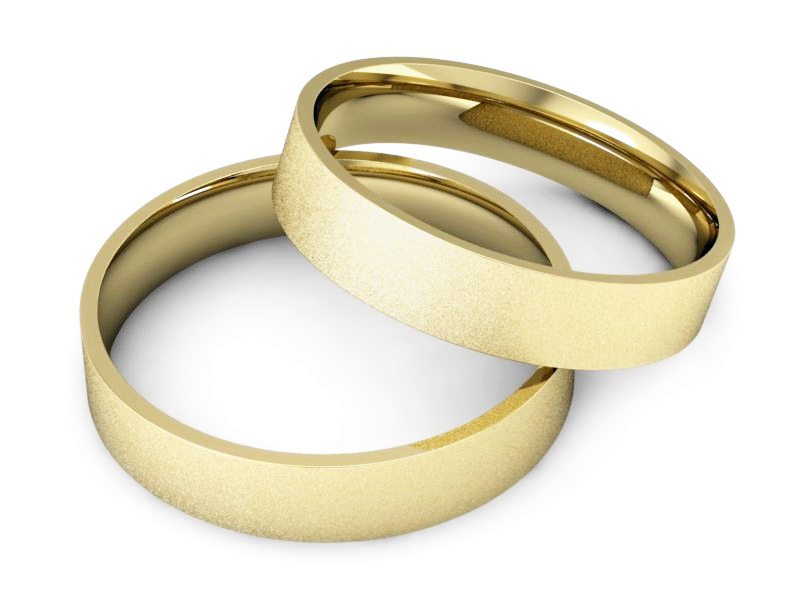 Złote Obrączki żółte złoto obrączki klasyczne 585 - s11zms — zdjęcie 2