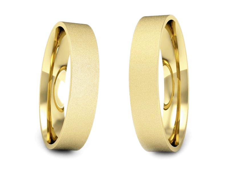 Złote Obrączki żółte złoto obrączki klasyczne 585 - s11zms — zdjęcie 3