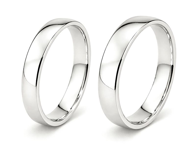 Obrączki ślubne białe złoto obrączki klasyczne 585 - s12_
