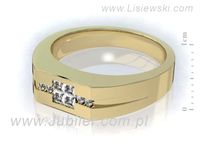 Sygnet męski złoty żółte złoto z diamentami - S15092Z- 2