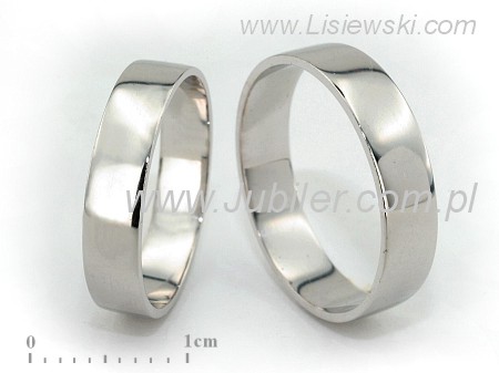 Obrączki białe złoto obrączki soczewkowane proba 585 - s1_ — zdjęcie 2