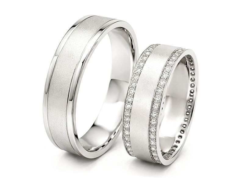 Złote Obrączki z diamentami z bialego złota - s203b_md_15 — zdjęcie 3