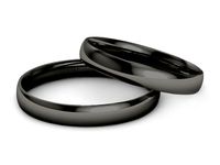 Obrączki ślubne czarne złoto obrączki klasyczne próba 585 - S30110T119cz- 2