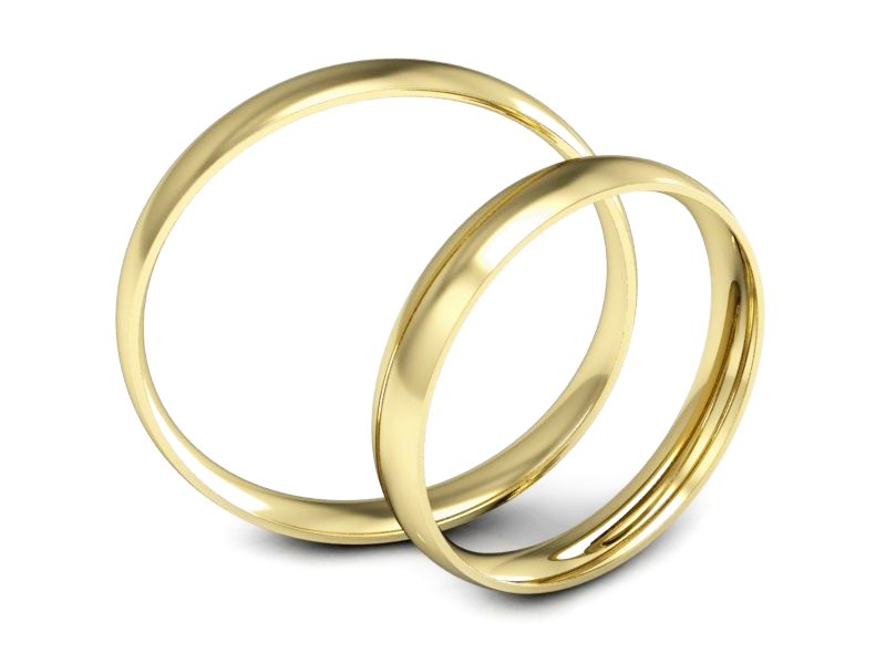 Obrączki żółte złoto obrączki klasyczne 585 - S30110T119z — zdjęcie 3