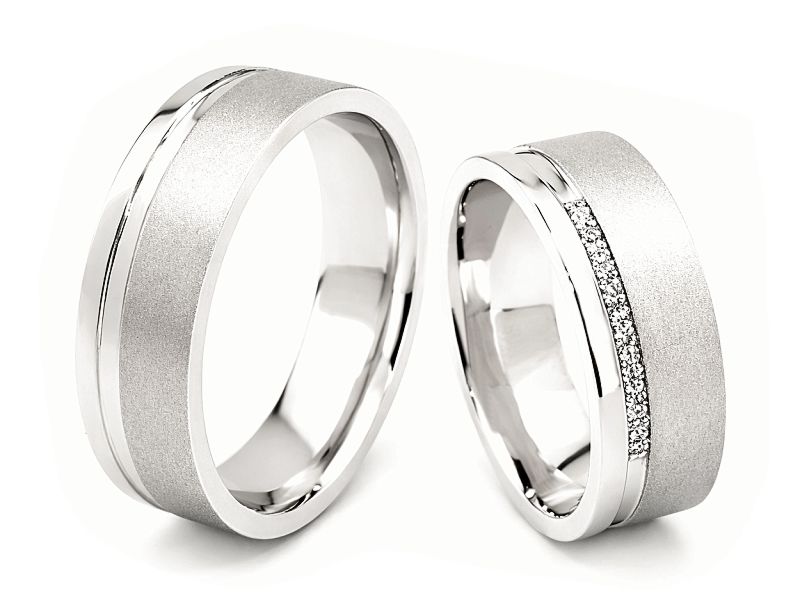 Obrączki ślubne platyna z brylantami platynowe 950 - s302_pt — zdjęcie 3