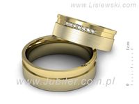 Obrączki ślubne obraczki z brylantami złoto pr 585 - s302zmp- 2