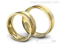 Obrączki ślubne obraczki z brylantami złoto pr 585 - s302zmp- 3