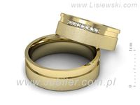 Obrączki ślubne obraczki z brylantami złoto pr 585 - s302zms- 2