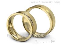 Obrączki ślubne obraczki z brylantami złoto pr 585 - s302zms- 3