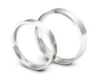 Obrączki ślubne białe złoto obrączki klasyczne 585 - S3040150T219b- 3