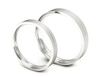 Obrączki ślubne białe złoto obrączki klasyczne 585 - S3040150T219bms- 3