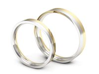 Obrączki ślubne biało żółte złoto obrączki klasyczne 585 - S3040150T219zb- 3