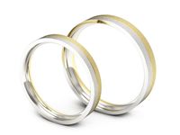 Obrączki ślubne biało żółte złoto obrączki klasyczne 585 - S3040150T219zbms- 3