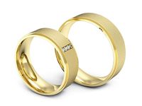 Obrączki ślubne obraczki z diamentami soczewka żółte 585 - s306zms- 3
