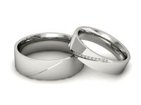 Platyna Obrączki ślubne z brylantami próba 950 - s314pt- 2