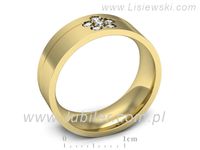 Obrączka z brylantami żółte złoto próba 585 - s322dz- 3