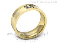 Obrączka z brylantami żółte złoto próba 585 - s322dzmp- 3
