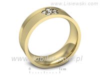 Obrączka z brylantami żółte złoto próba 585 - s322dzms- 3