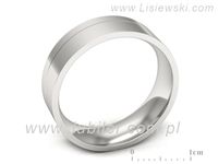 Obrączka białe złoto płaska soczewkowa proba 585 - s322mb- 3