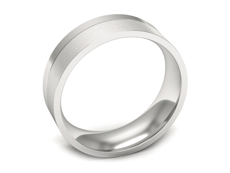 Obrączka białe złoto płaska soczewkowa proba 585 - s322mbmp — zdjęcie 3