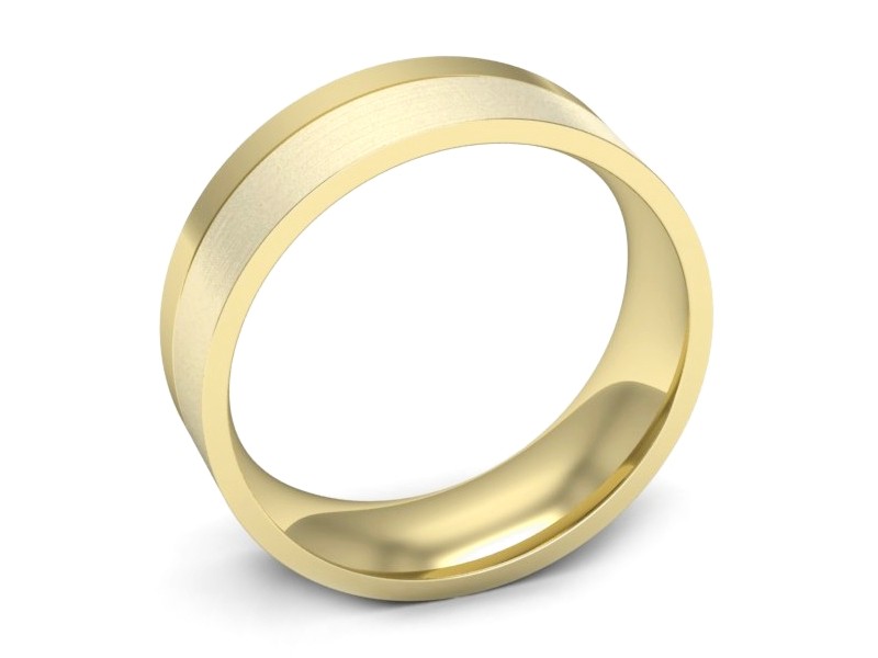 Obrączka płaska soczewkowa żółte złoto proba 585 - s322mzmp — zdjęcie 3