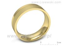 Obrączka płaska soczewkowa żółte złoto proba 585 - s322mzms- 3