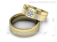 Obrączki ślubne obraczki z diamentami złote żółte złoto 14k - s322zmp- 2