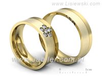 Obrączki ślubne obraczki z diamentami złote żółte złoto 14k - s322zmp- 3