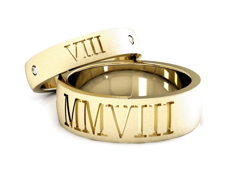 Obrączki z brylantami złote żółte złoto 14k - s325zm_VS_H — zdjęcie 2