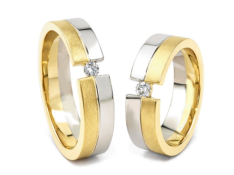 Obrączki z diamentami dwukolorowe złoto - s326br_SI_H_750 — zdjęcie 3