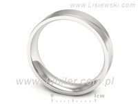 Obrączka pierścionek białe złoto próba 585 - s331b- 3