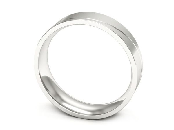 Obrączka pierścionek białe złoto próba 585 - s331b