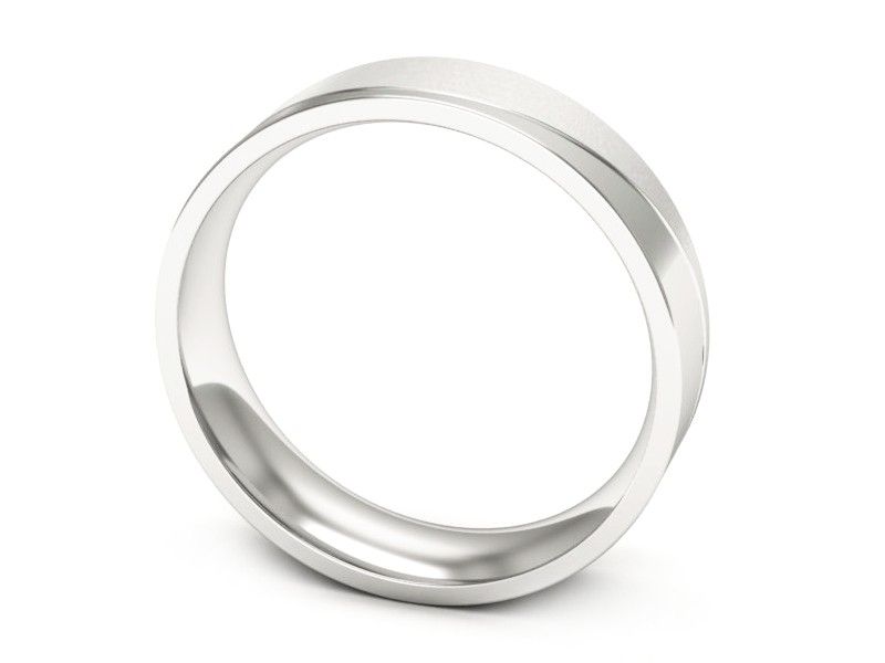 Obrączka pierścionek białe złoto próba 585 - s331bmp - 3