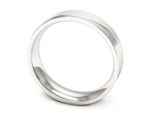 Obrączka pierścionek białe złoto próba 585 - s331bmp