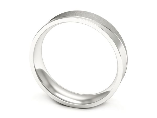 Obrączka pierścionek białe złoto próba 585 - s331bms