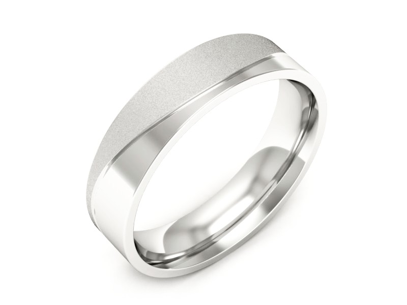 Obrączka pierścionek białe złoto próba 585 - s331bms