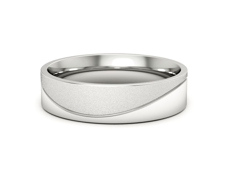 Obrączka pierścionek białe złoto próba 585 - s331bms — zdjęcie 2