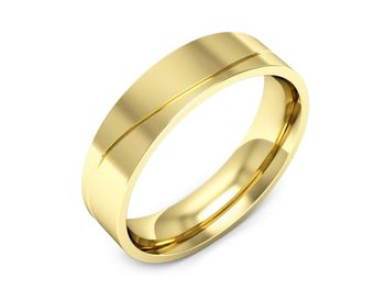Obrączka pierścionek żółte złoto próba 585 - s331z - 1