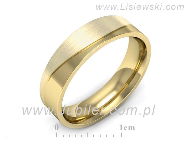 Obrączka pierścionek żółte złoto próba 585 - s331zmp- 1