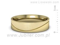 Obrączka pierścionek żółte złoto próba 585 - s331zmp- 2